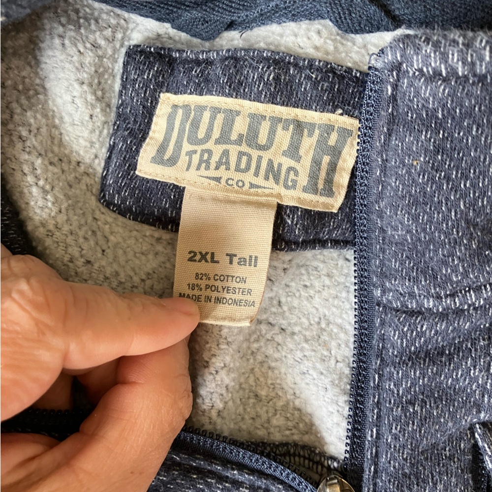 Duluth trading Co 1/2 zip Threshold Fleece vest blue soft - Picture 5 of 5